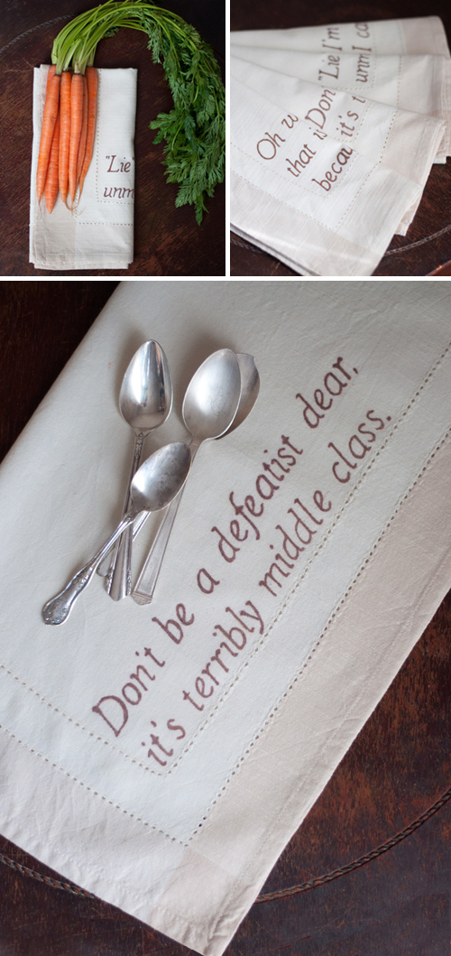 DIY: Downton Abbey Napkins