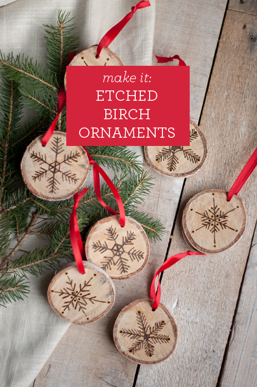 DIY: Etched Snowflake Ornaments in Birch. So easy!   |   Design Mom
